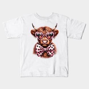 Cool Highland Cow Kids T-Shirt